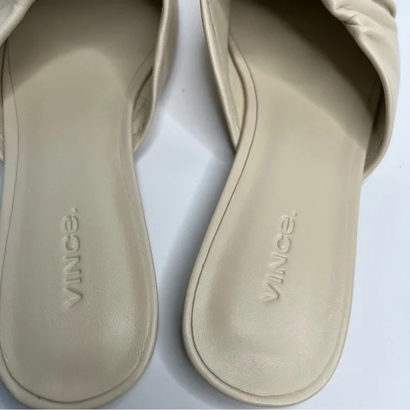 Vince Hedi Pointed Toe Mules Cream Size 8.5 - Picture 10 of 12